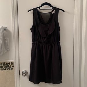 BCBG generation sleeveless dress with ruffles and see-through back section LBD